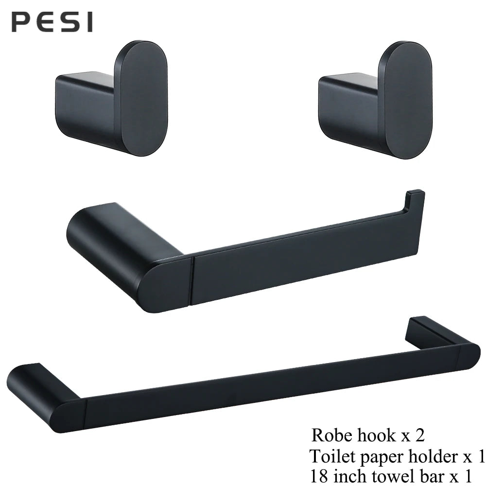 For Bathroom Hardware Accessories Sets Toilet Paper Roll Holder 18 Inch Towel Holder Rack Bar Shelf Rail Stand Rod Clothes Hooks