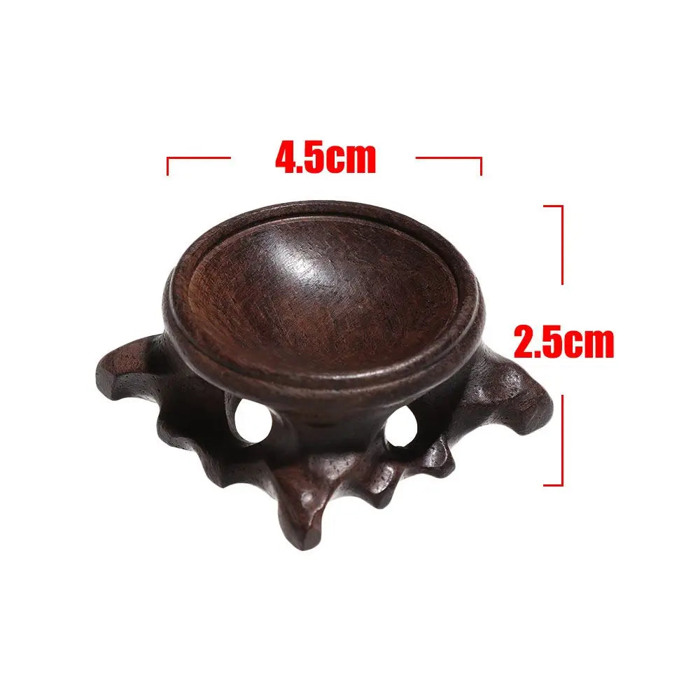 Wood Display Stand Base for Crystal Ball Sphere Globe Stone Decoration Crafts Figurines Miniatures Crystal Ball Holder Bracket