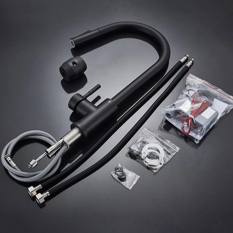 ULGKSD Sensor Kitchen Faucet Stainless Steel Touch Control Mixer Tap Hot and Cold Water Single Handle Sink Sensitive Sink Faucet