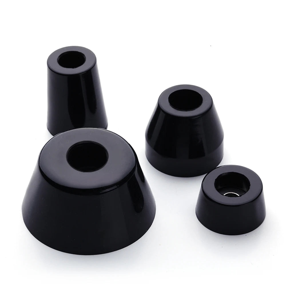 4pcs Black Rubber Feet with Washer Conical Anti Slip Shock Pad For Speaker Cabinets Flight Cases Furniture Floor Protector
