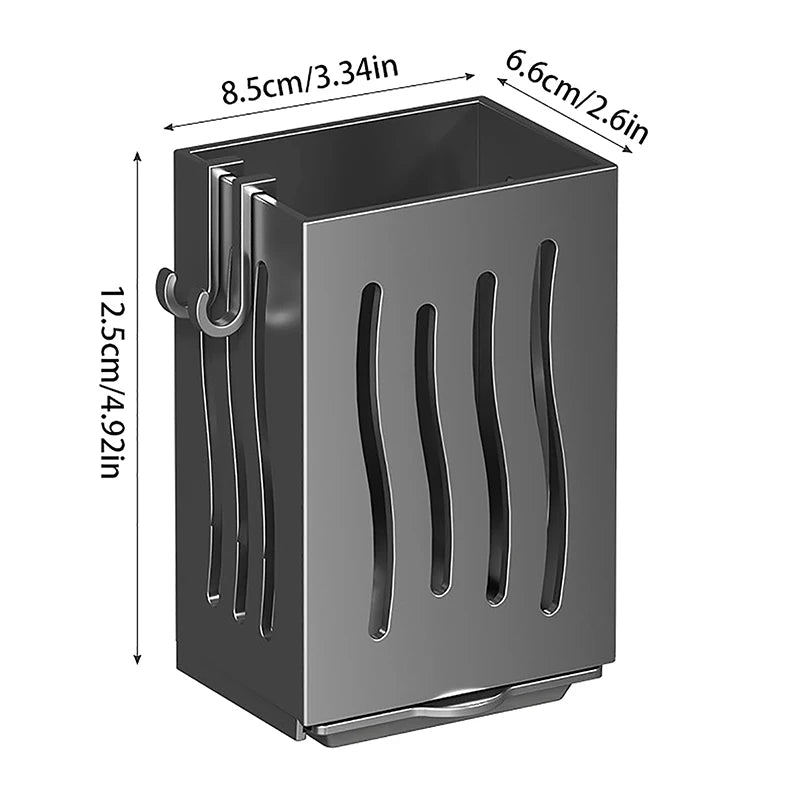 1-Piece Kitchen Utensil Rack-Multifunctional Draining Chopstick Holder,Wall-Mounted Or Freestanding Cutlery Storage Box, Plastic