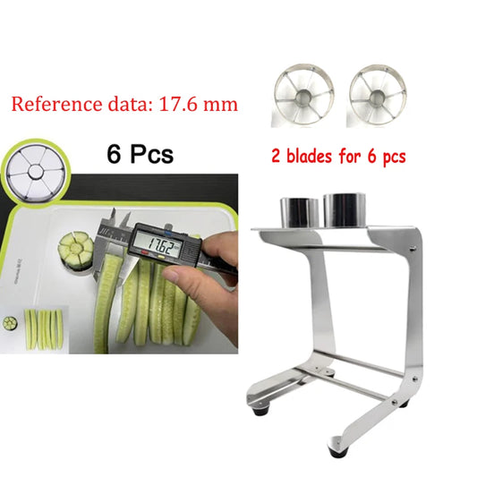 304 Stainless Steel Manual Cucumber Cutting Machine With 2 Blades for Sushi Cut Cucumber Strips Machine