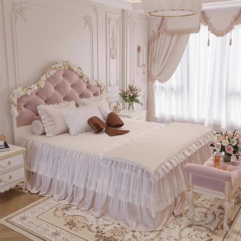 Clear Decoration Bed Lounge Unique Creative Designer Modern Luxury Nordic Bed Save Space Girls Letto Matrimoniale Home Products