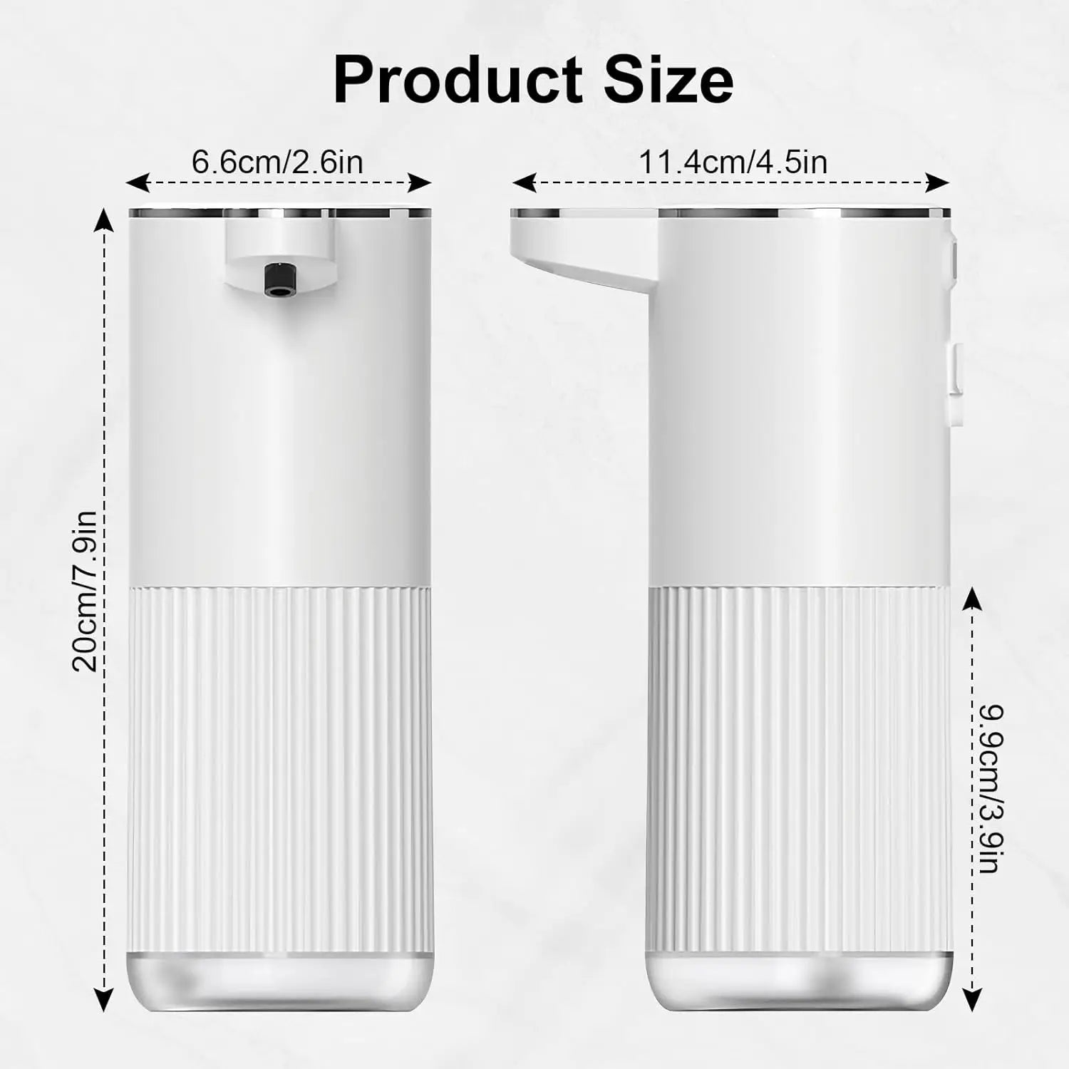 360ML Wall-Mounted IPX5 Waterproof 4-Levels Adjustable Rechargeable Electric Intelligent Automatic Sense Kitchen Soap Dispenser