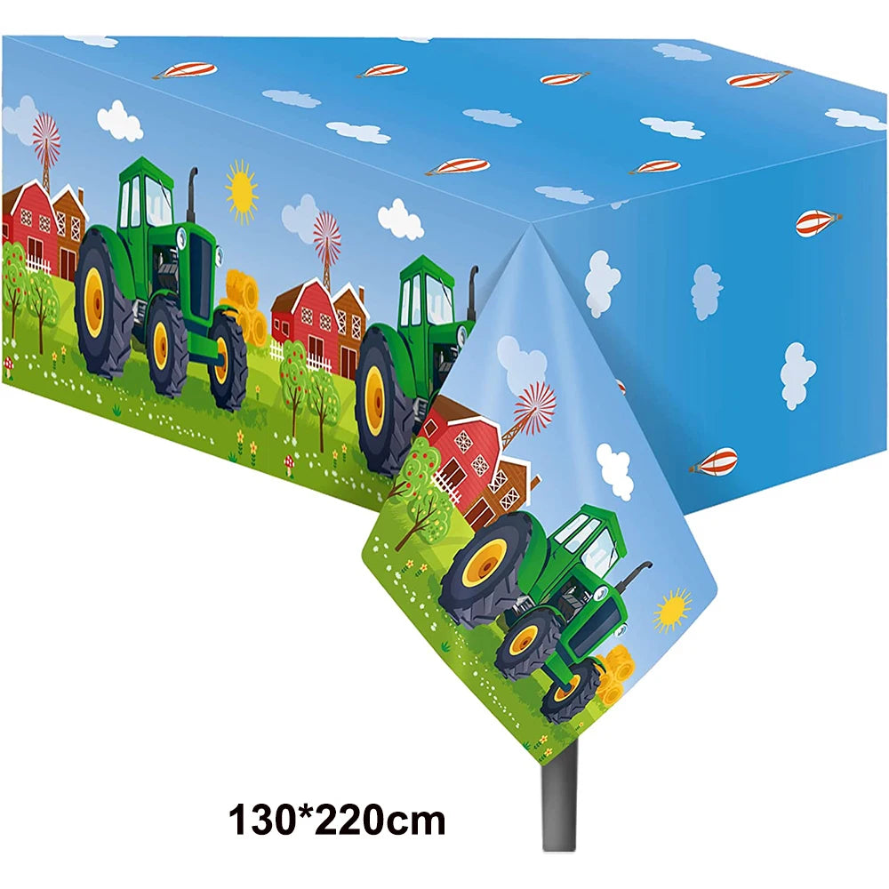 Tractor Cake Topper Green Farm Vehicle Cars Happy Birthday Cake Topper Kids Farm Tractor Themed Party Tractor Cake Decortions