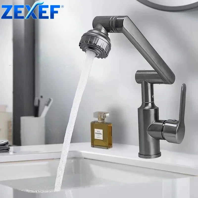 Water Faucet Tap Multifunctional Swivel Extender Filter Robotic Extension Arm Fit Bidet Bubbler Sink for Bathroom Facilities