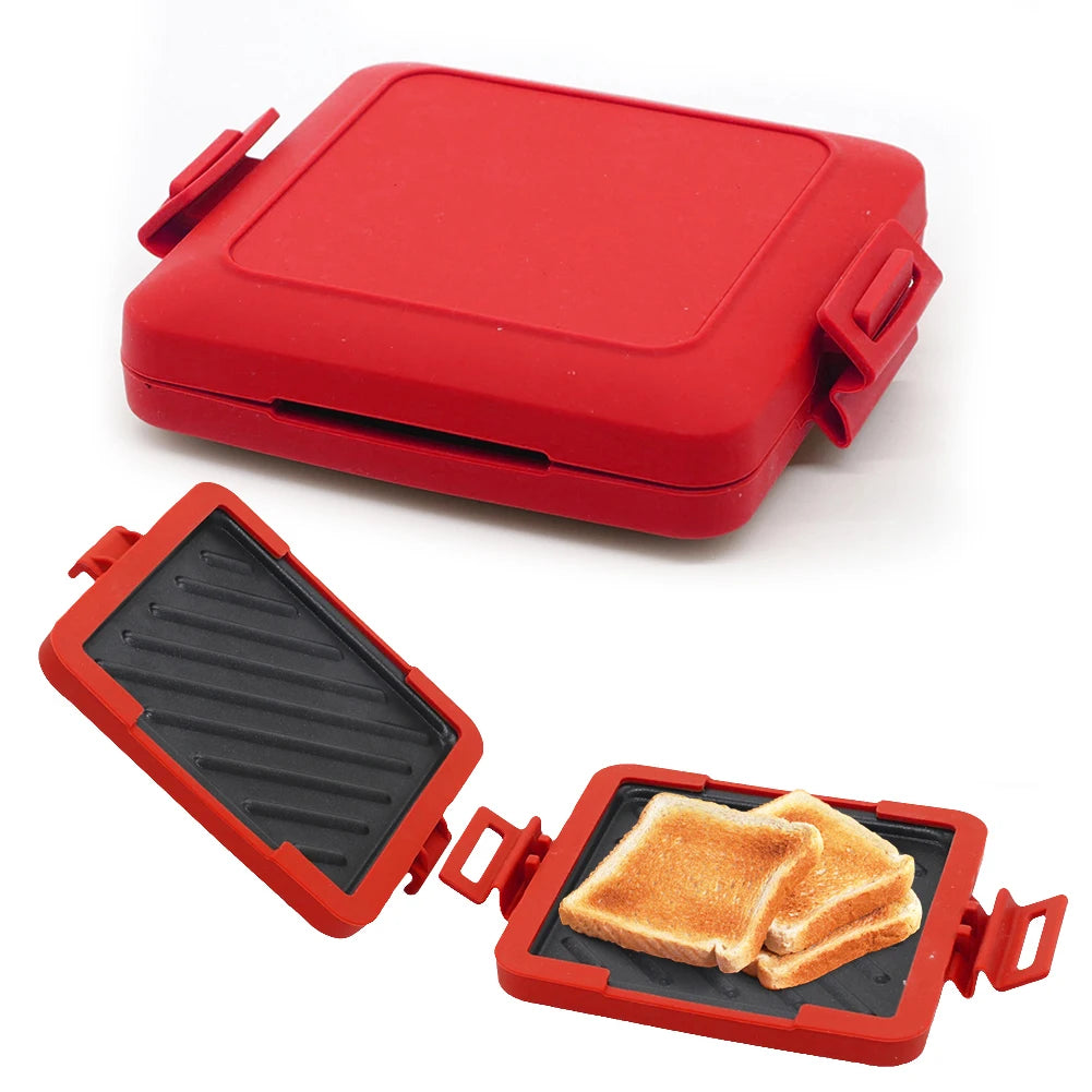 Microwavable Toast Maker No Electricity Wireless Waffle Maker Time Saving Microwave Oven Breakfast Machine for Fast Breakfast