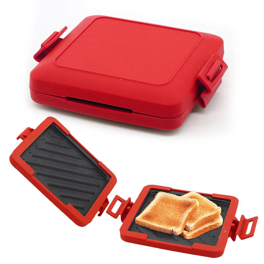 Microwavable Toast Maker No Electricity Wireless Waffle Maker Time Saving Microwave Oven Breakfast Machine for Fast Breakfast