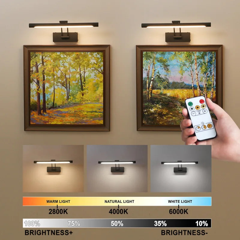 LED Rechargeable Wall Sconce Dimmable Rotating Angle For Living Room Bedroom Corridor Stairwell Backwall Indoor Decorative Light