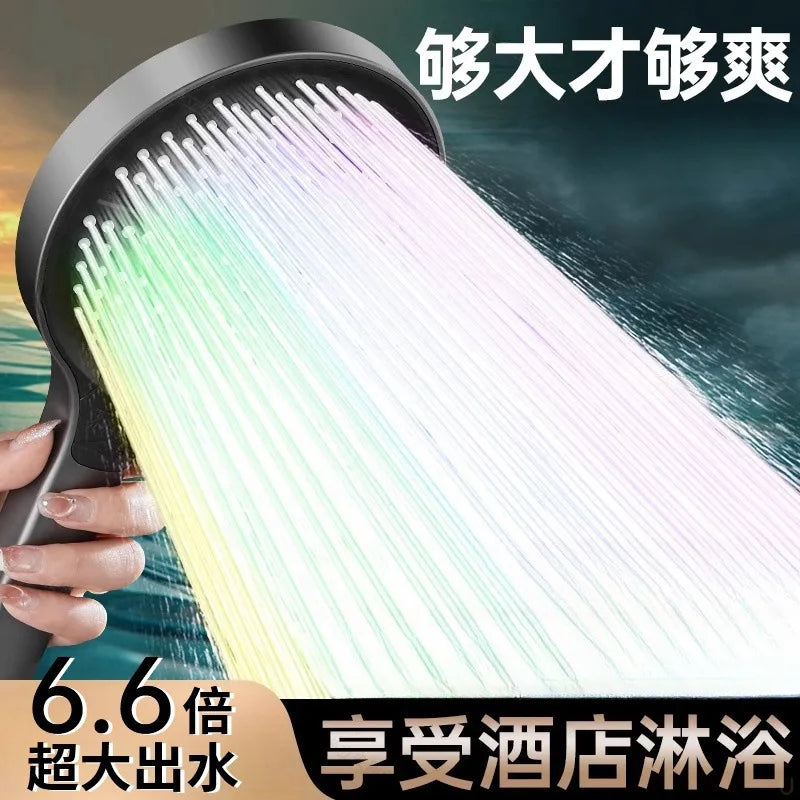 3 Modes Adjustable Shower Head High Pressure Water Saving Nozzles 15CM Big Panel Large Flow Handheld Shower Head for Bathroom
