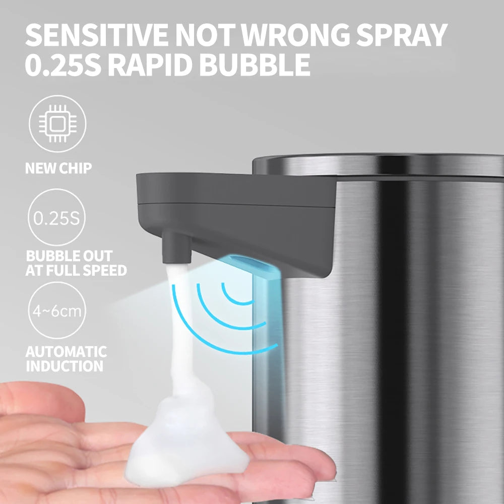 Stainless Steel Soap Dispenser Electric Non-Contact Infrared Sensor Soap Dispenser Liquid Dispenser For Home Kitchen Bathroom