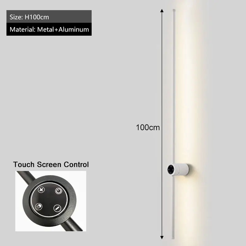 Touch Screen Control Dimming LED Wall Lights Wall Sconce Hardwire Tricolor Lights 360° Rotatable Touch Switch LED Wall Lamps