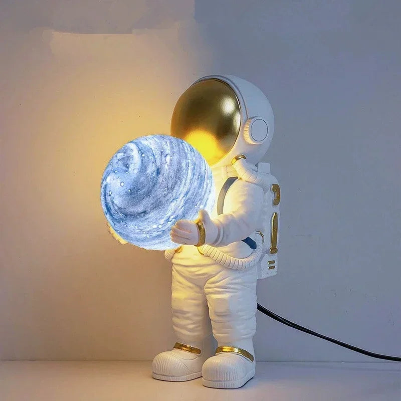 Nordic Astronaut LED Wall Lamp Table Children's Room Bedroom Bedside Living Lighting, Boys' Planet Night