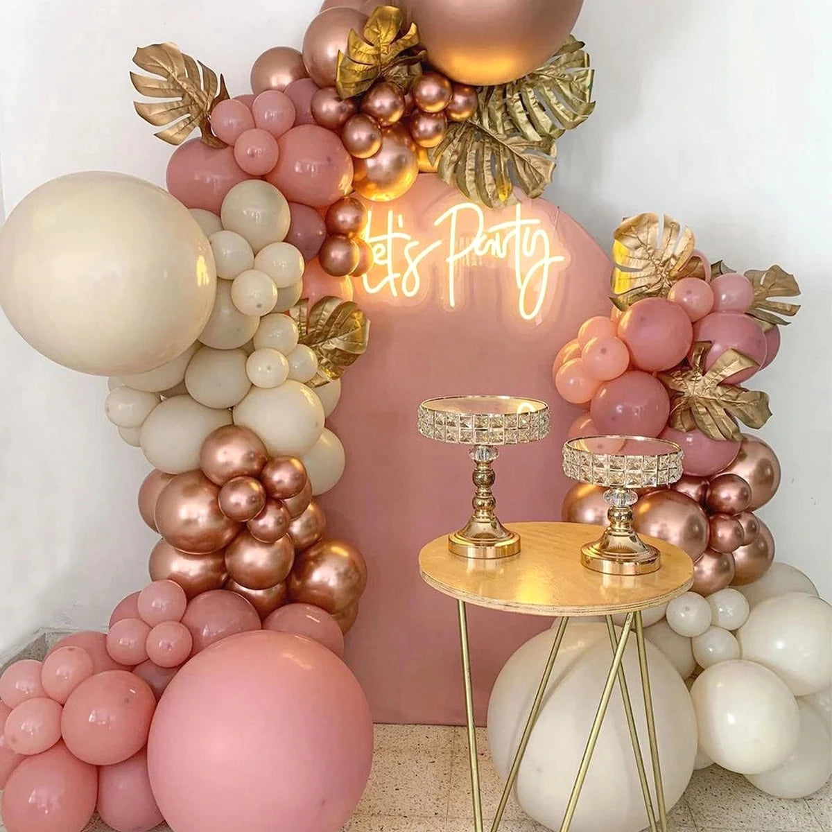 Sand White and Gold Balloon Garland Arch Kit for Bridal Wedding Engagement Baby Shower Latex Balloons Birthday Party Decorations