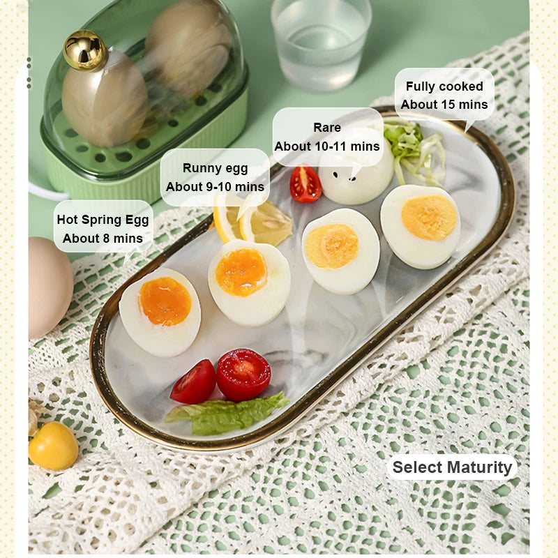 NEW Multifunctional Electric Egg Cooker Heater Automatic Power Off Mini Eggs Food Steamer Poacher Breakfast Cooking Machine EU