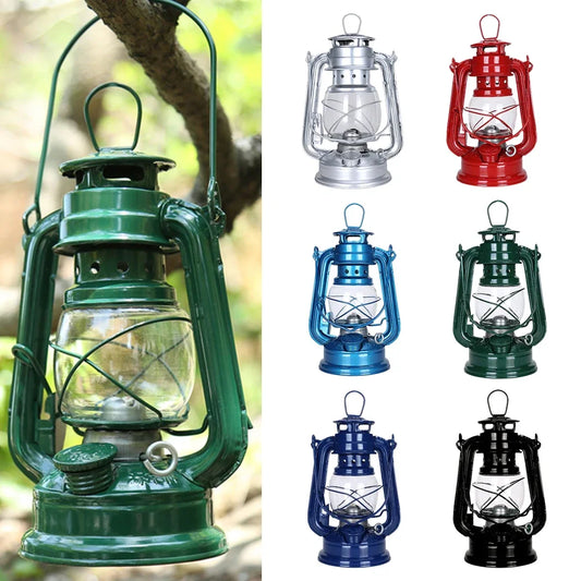 Retro Camping Lantern Portable Lamp Vintage Petroleum Storm Light For Outdoor Hiking Fishing Tent Atmosphere Lamps