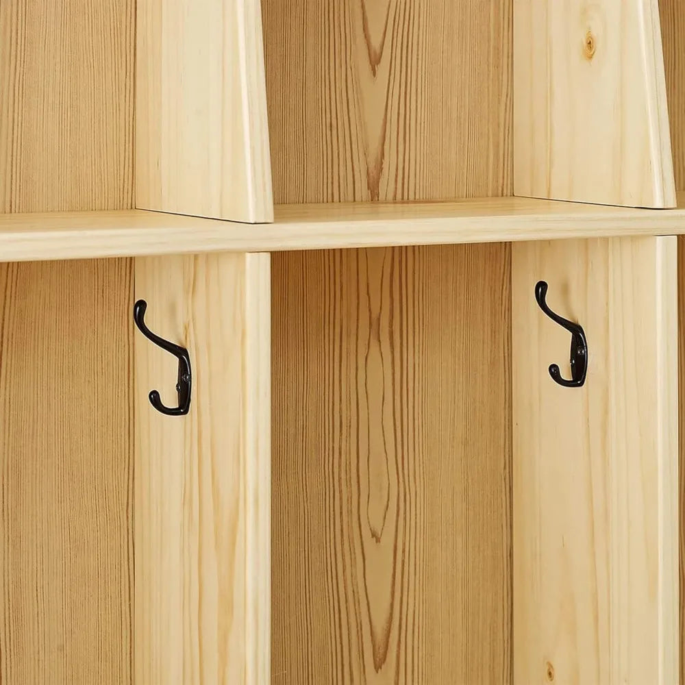 5-Section Classroom Coat Locker & Backpack Hanger, Daycare Cubby Coat Rack, Cubicle Coat Hanger, Mudroom Furniture wi