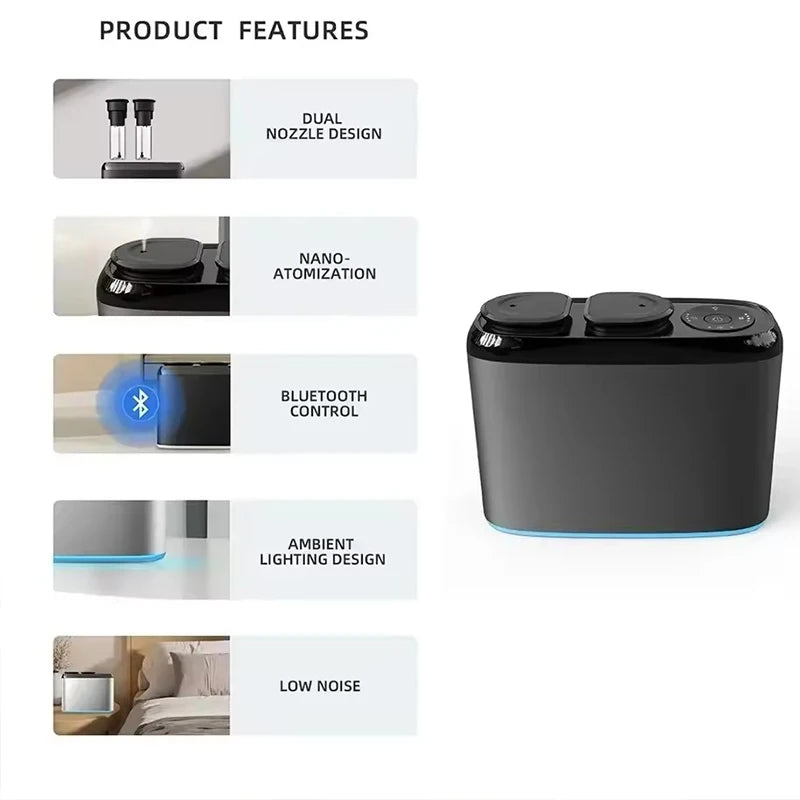 Bluetooth Scent Air Diffuser Smart Home Aromatherapy Machine Electric Waterless Essential Oil Aroma Diffuser For Room Fragrance