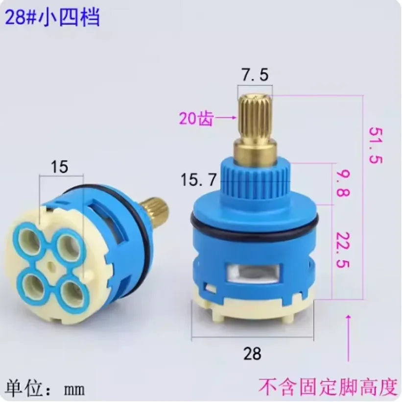 1PC Shower Room Faucet Cartridge Accessories Shower Head Bathtub Water Mixing Valve 3 / 4 Position 26MM 28MM 33MM 35MM 37MM Dia.