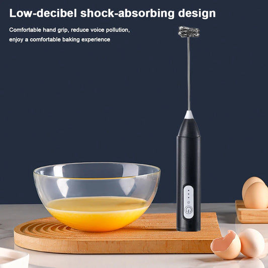 Coffee Whisk Mixer Rechargeable Electric Handle Blender Portable Coffee Cappuccino Creamer Stirrer Household Baking Tool