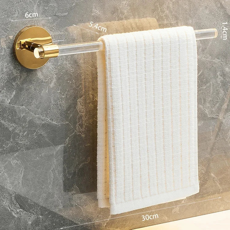 Gold and Silver Bath Towel Bar, Tissue Paper Holder Rack for Bathroom, Shelf Hanger, Toilet, Toiletries, Kitchen Accessories