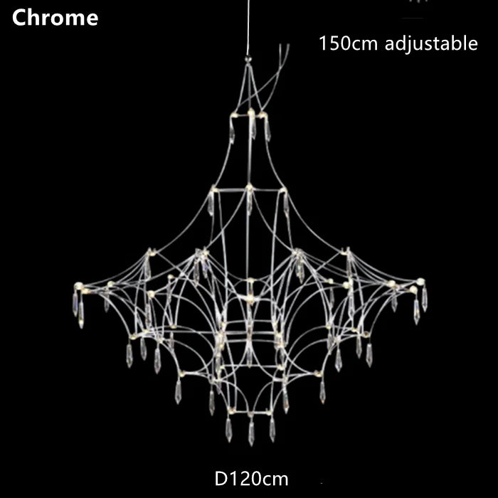 Mira Quasar Chandeliers Luxury Crystal Pendant lamp for Living Room Kitchen Villa Golden Lustre steel crystal Pendant light