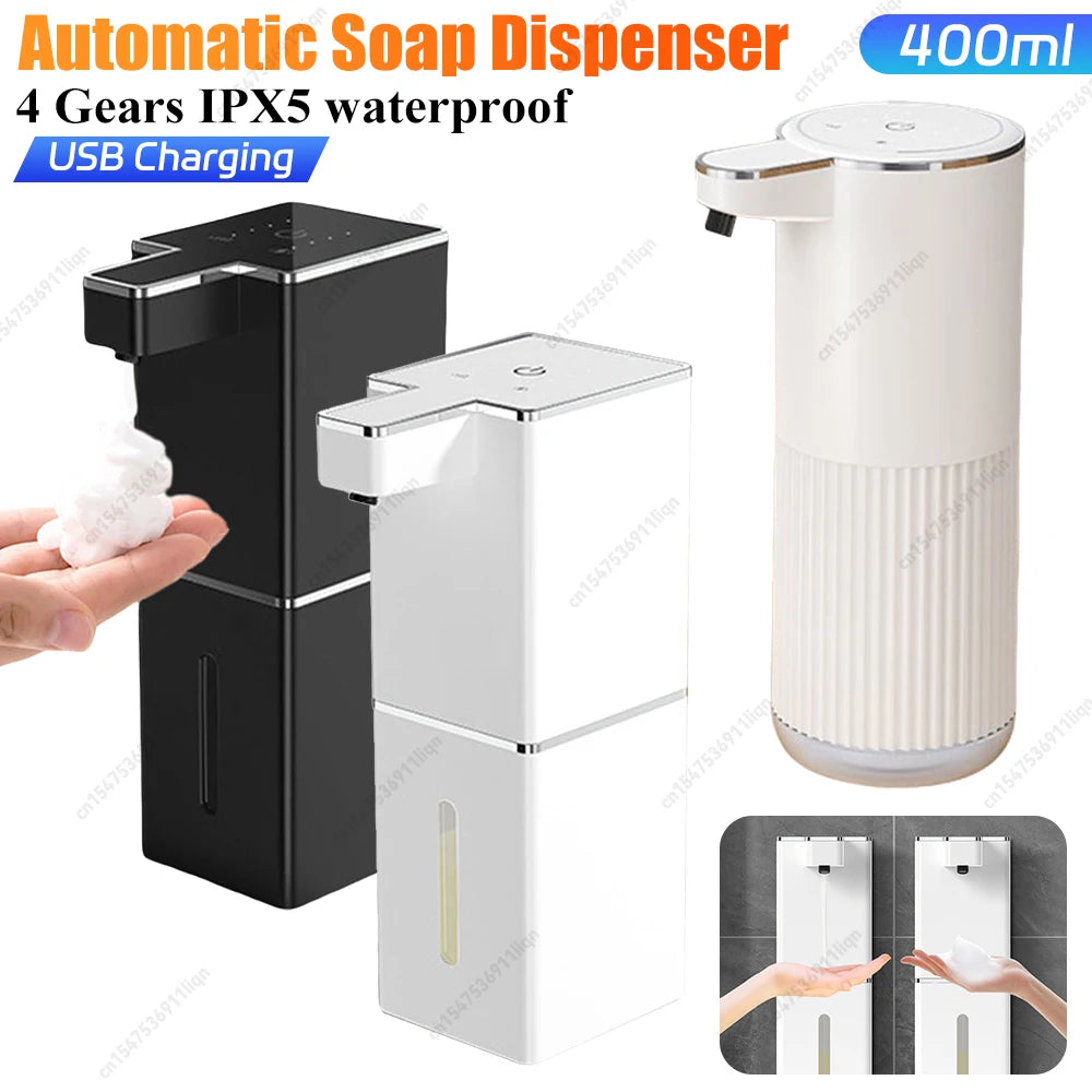 400ml Automatic Soap Dispenser USB Charging Touchless Electric Soap Dispenser Foam Liquid Soap Dispenser Hand Washing Machine
