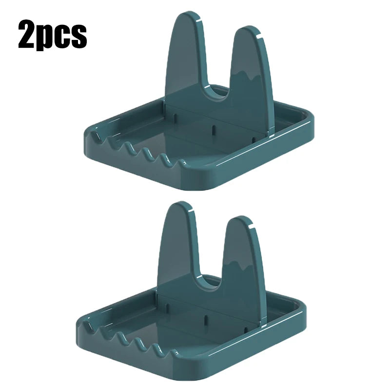Foldable Pot Holder Plastic Spoon Holder Vertical Kitchen Storage Rack Suitable For Ladle Forks And Lid Rack Storage Rack