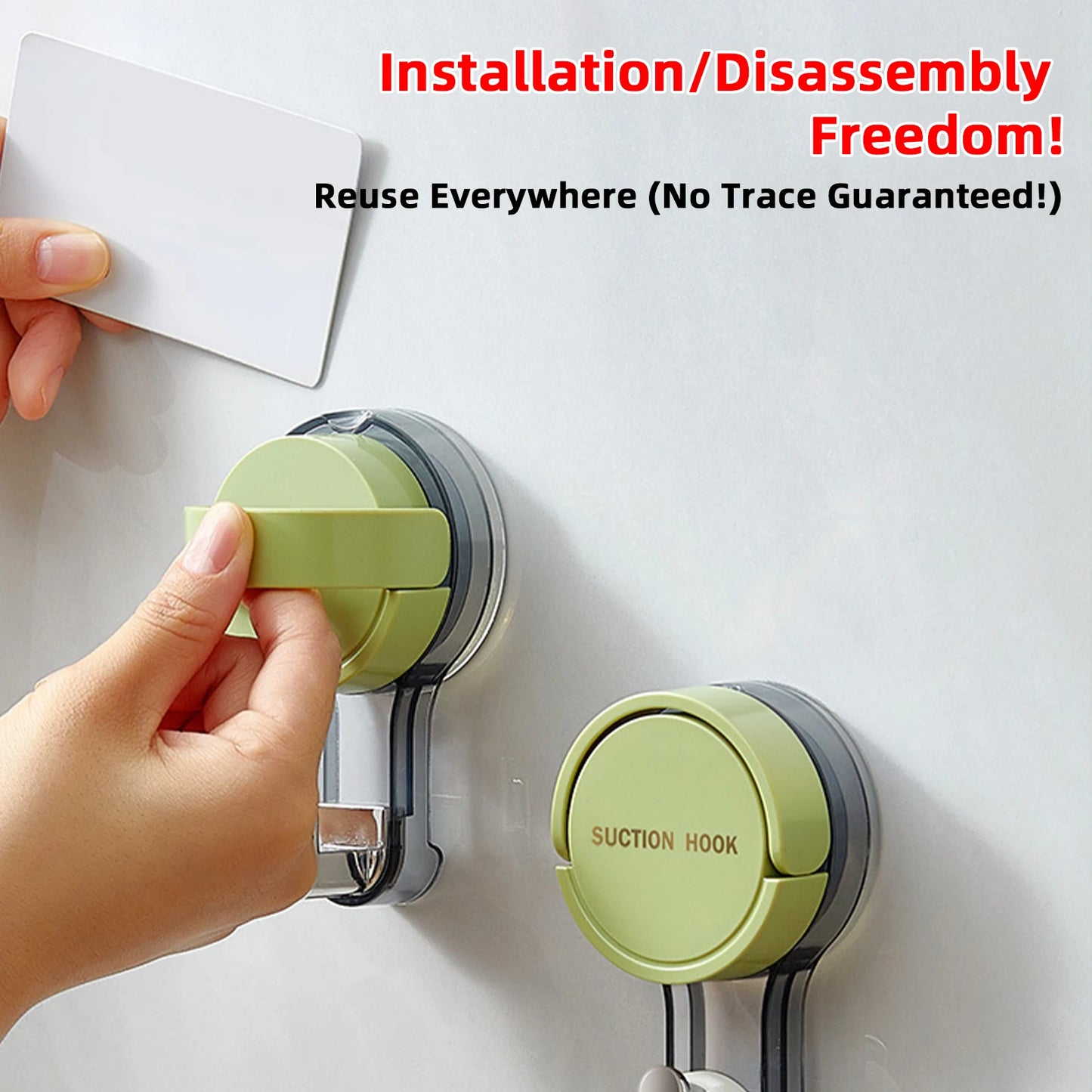 Suction Hooks Strong Vacuum Power Traceless No-Drilling Adhesive Hooks for Home Bathroom Kitchen Door Back and Toilet Area