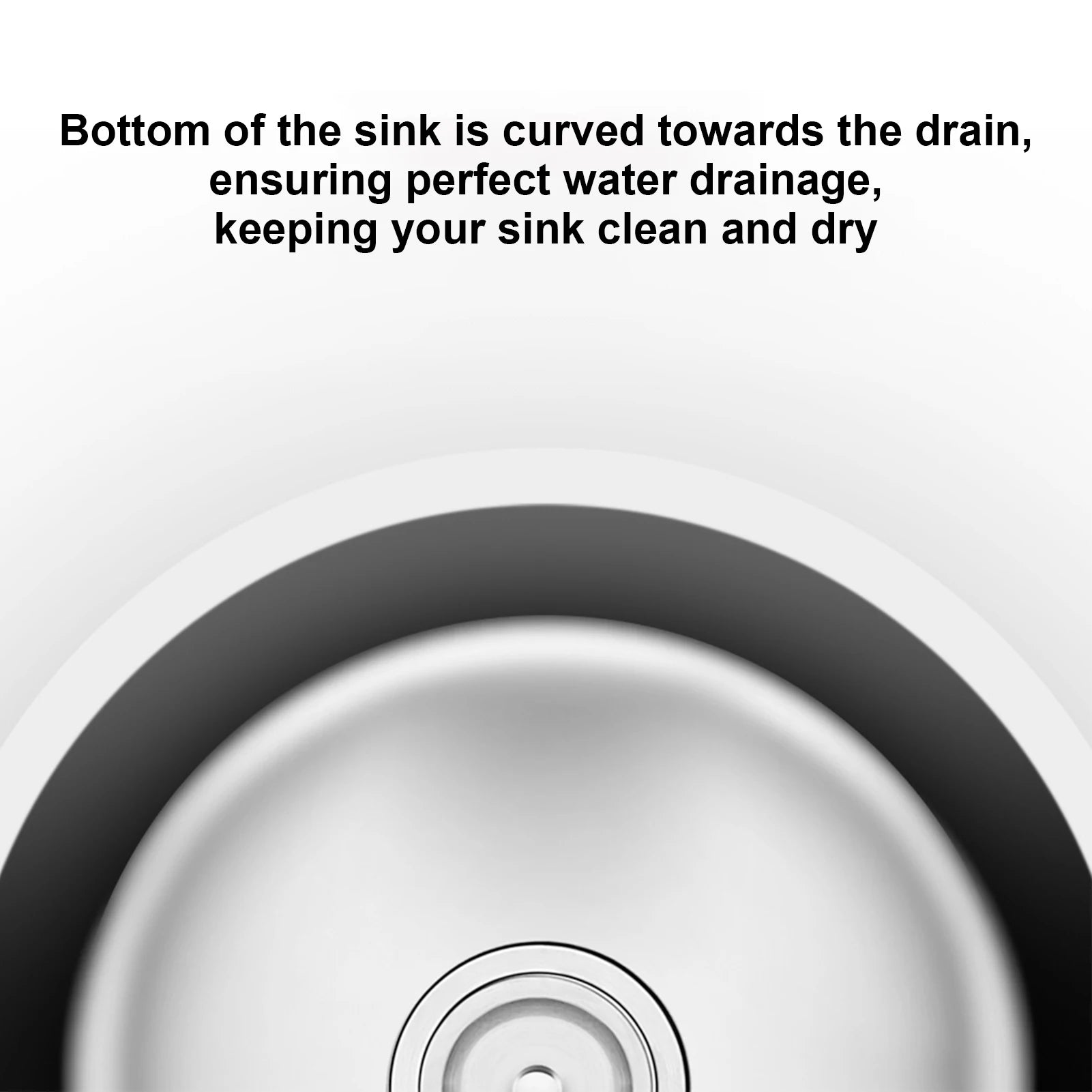 Kitchen Round Sink Mini Round Kitchen Sink Stainless Steel Bar Round Basin with Drainpipe Fitting 30cm Diameter Bar Round Sink