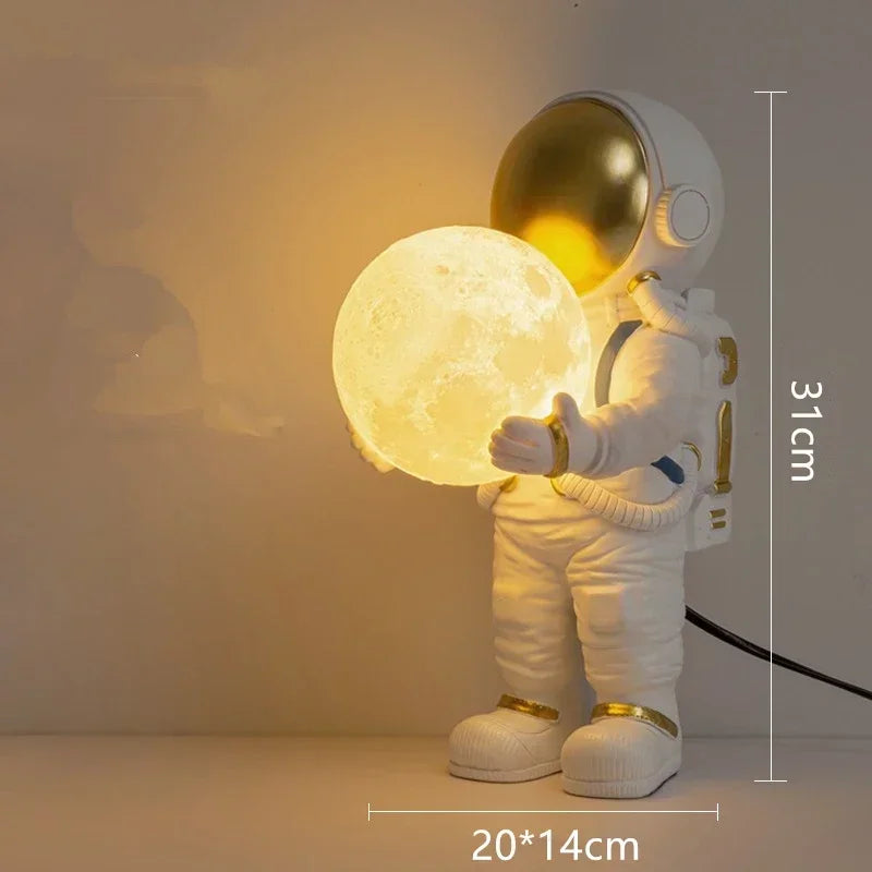 Nordic Astronaut LED Wall Lamp Table Children's Room Bedroom Bedside Living Lighting, Boys' Planet Night