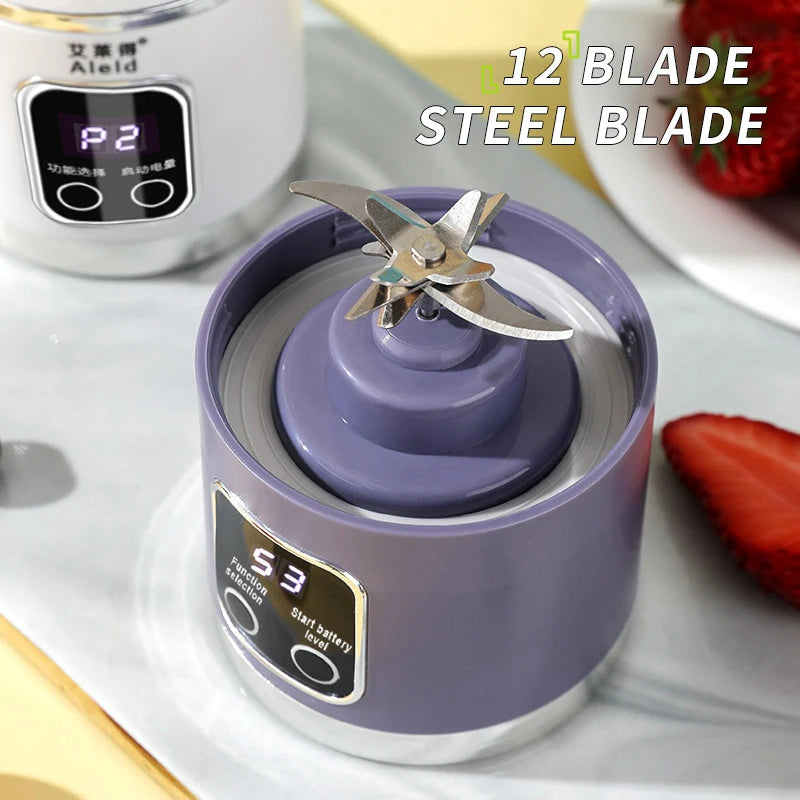 New Mini Home Portable USB Charging Blender, Lce Grinder, Smoothie Juice Cup, Crushed Ice Electric Juicer, High-Power Motor 450M
