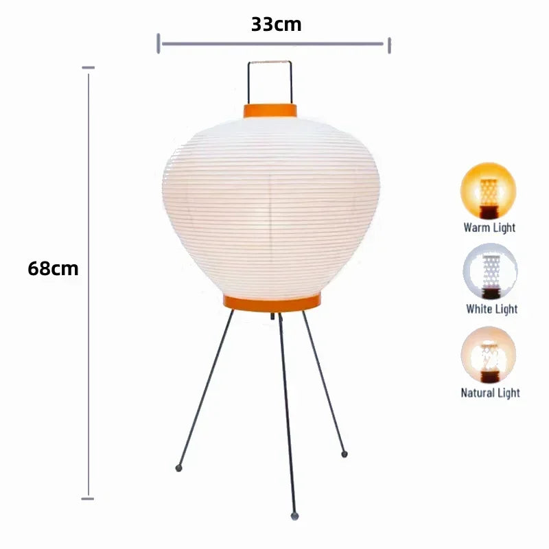 Japanese Wabi Sabi Style Desk Lamp Study Bedroom Lamp  Living Room Style Dormitory Rice Paper Decoration Floor Lamp