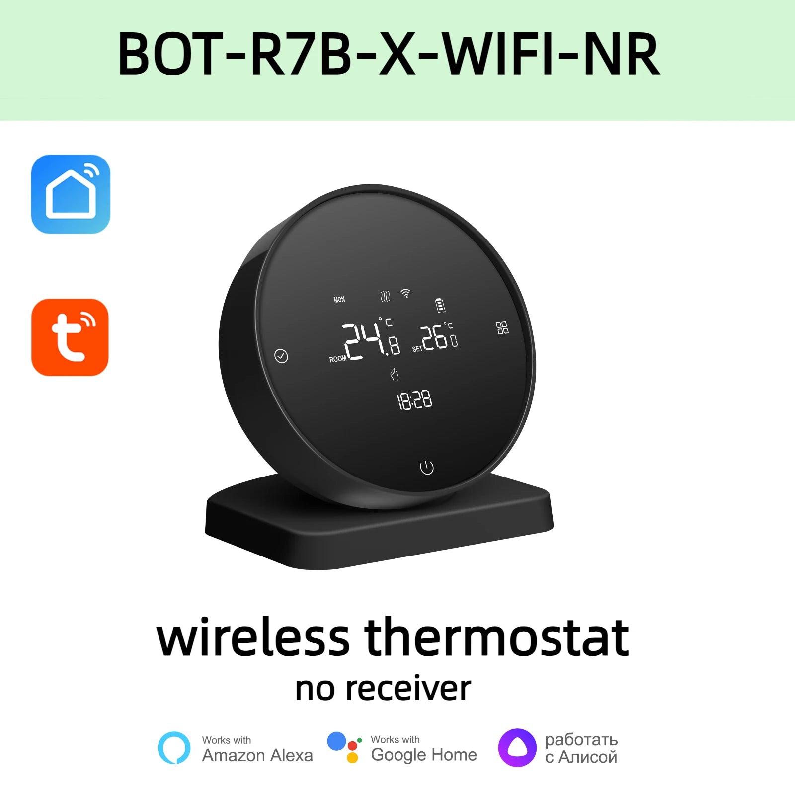 Beok Zone Heating 8-channel Wireless Thermostat Controller Central Smart Heating for Gas Boiler Water Floor Actuator System