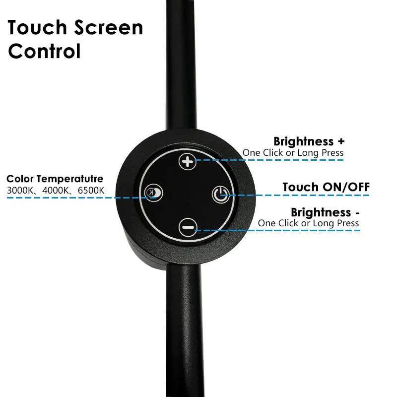 Touch Screen Control Dimming LED Wall Lights Wall Sconce Hardwire Tricolor Lights 360° Rotatable Touch Switch LED Wall Lamps
