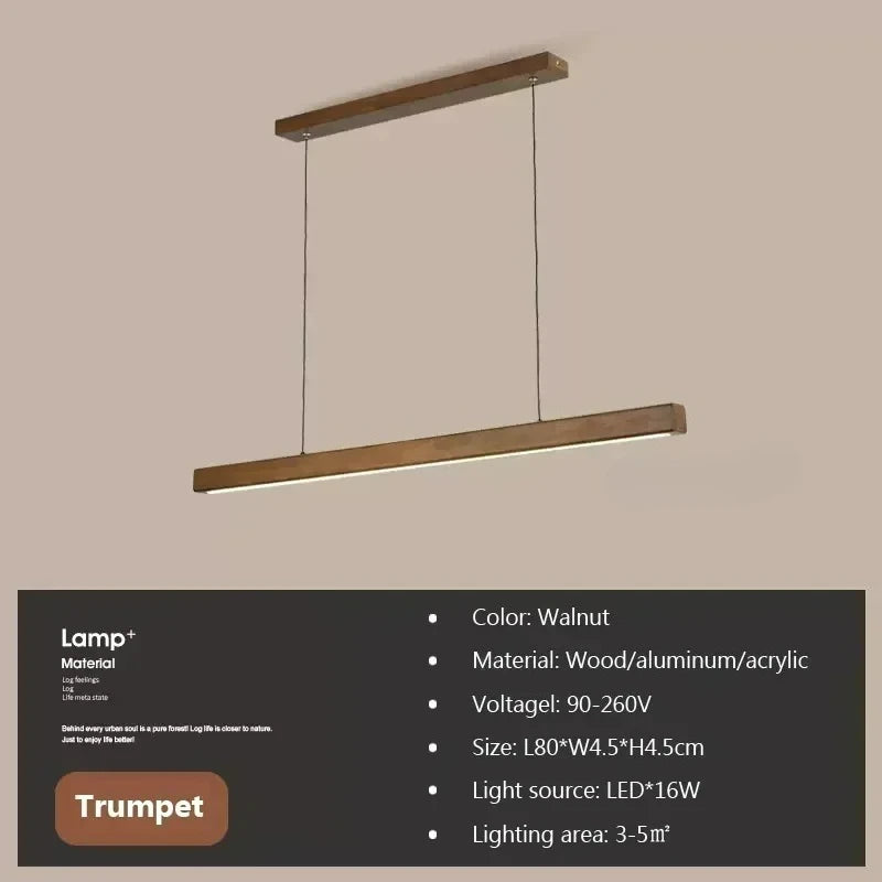 Nordic Long Chandelier Dimmable for Table Dining Room Kitchen Pendant Lamp Minimalist Decor Hanging Lighting Fixture 220V 110V