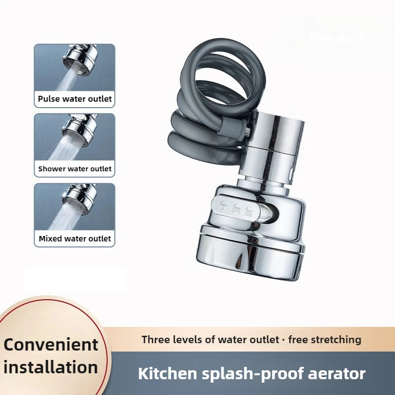New 3 Modes Sink Faucet 360 Degree Rotation Filter Extension Tube Shower Water Saving Tap Universal Kitchen Gadgets Accessories