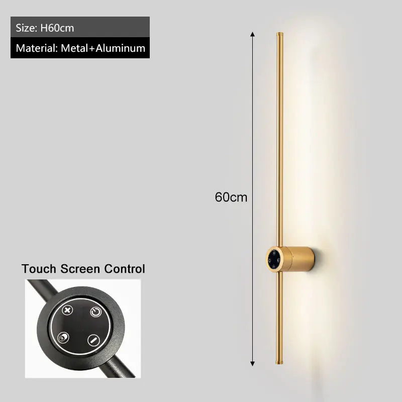 Touch Screen Control Dimming LED Wall Lights Wall Sconce Hardwire Tricolor Lights 360° Rotatable Touch Switch LED Wall Lamps