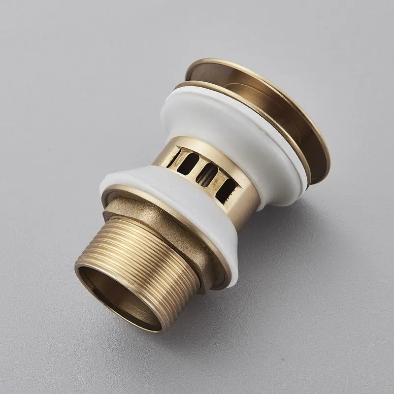 Brushed Gold Pop Up Drain Bathroom Sink Plug Drainer Black Chrome/Rose Gold/ Nickel/Gold Faucet Wash Accessories
