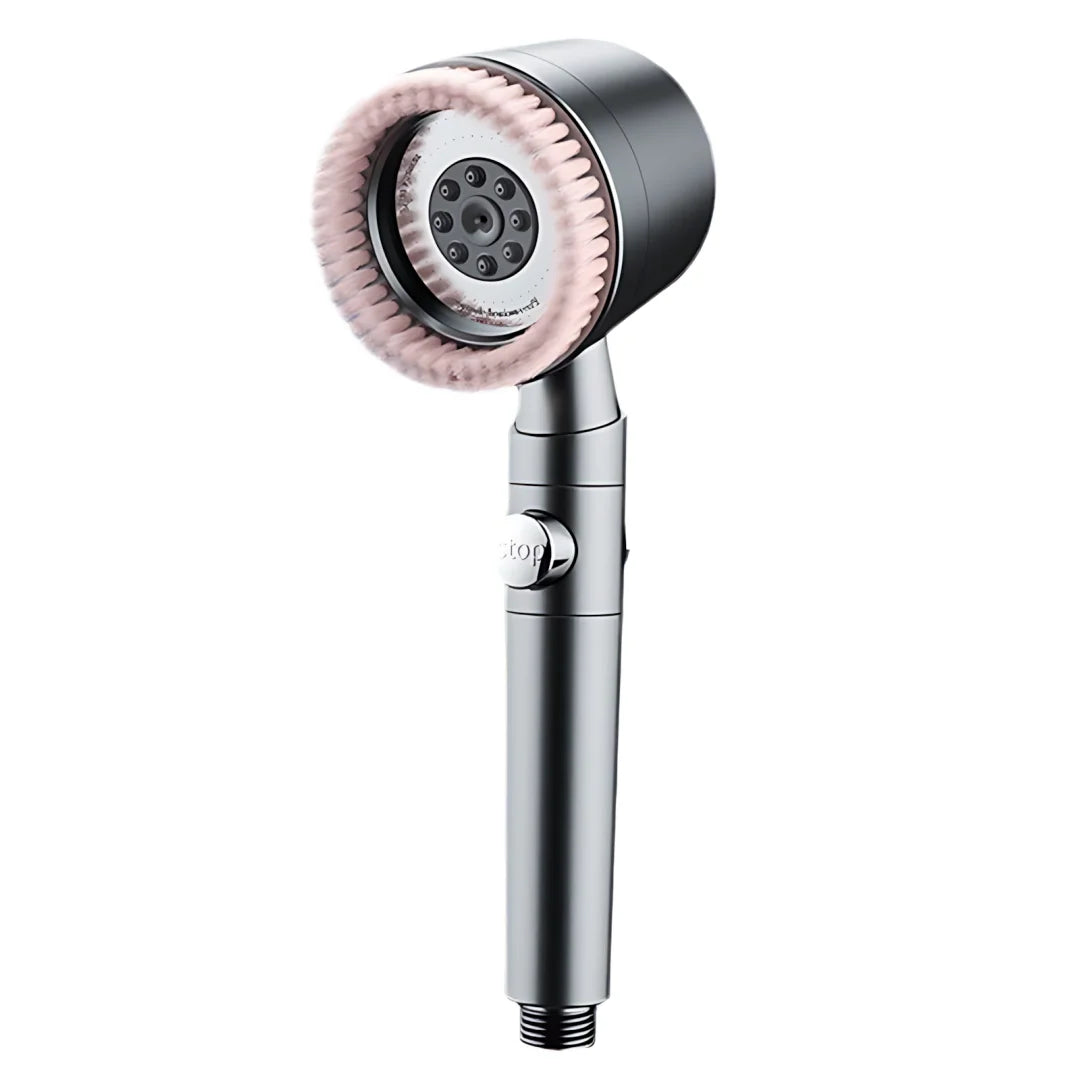 5 Modes Handheld Filter Shower Head Turbocharged High Pressure Spa Nozzle with One Key Stop Scratch Resistant Water Saving