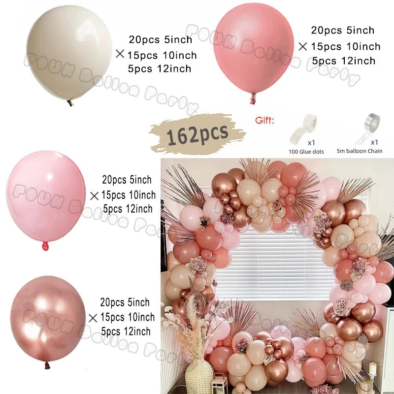 Sand White and Gold Balloon Garland Arch Kit for Bridal Wedding Engagement Baby Shower Latex Balloons Birthday Party Decorations