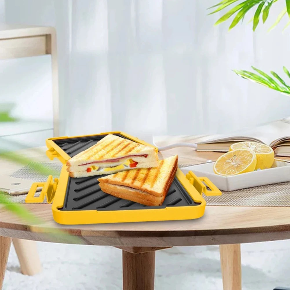 Microwavable Toast Maker No Electricity Wireless Waffle Maker Time Saving Microwave Oven Breakfast Machine for Fast Breakfast