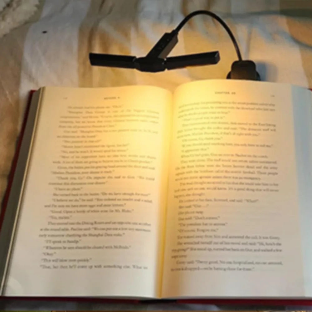 Eye-care 51 LED Clip Reading Book Lamp 4 Colors Modes Adjustable Brightness Flexible Rotating Desk Lights Bedroom Night Light