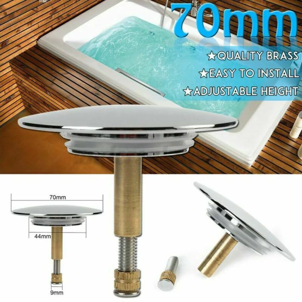 70mm Stainless Steel Kitchen Sink Filter Hole Bathtub Hair Catcher Stopper Bathroom Sewer Drain Strainer Basin Sink Waste Filter