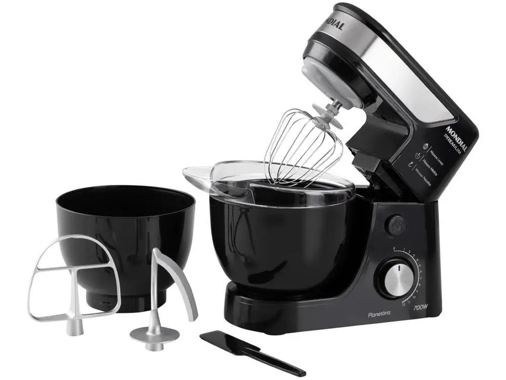 Black and Inox Mondial Planetary Mixer 700W - 110V