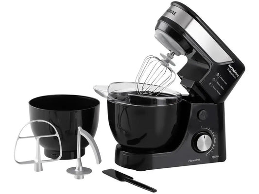Black and Inox Mondial Planetary Mixer 700W - 110V