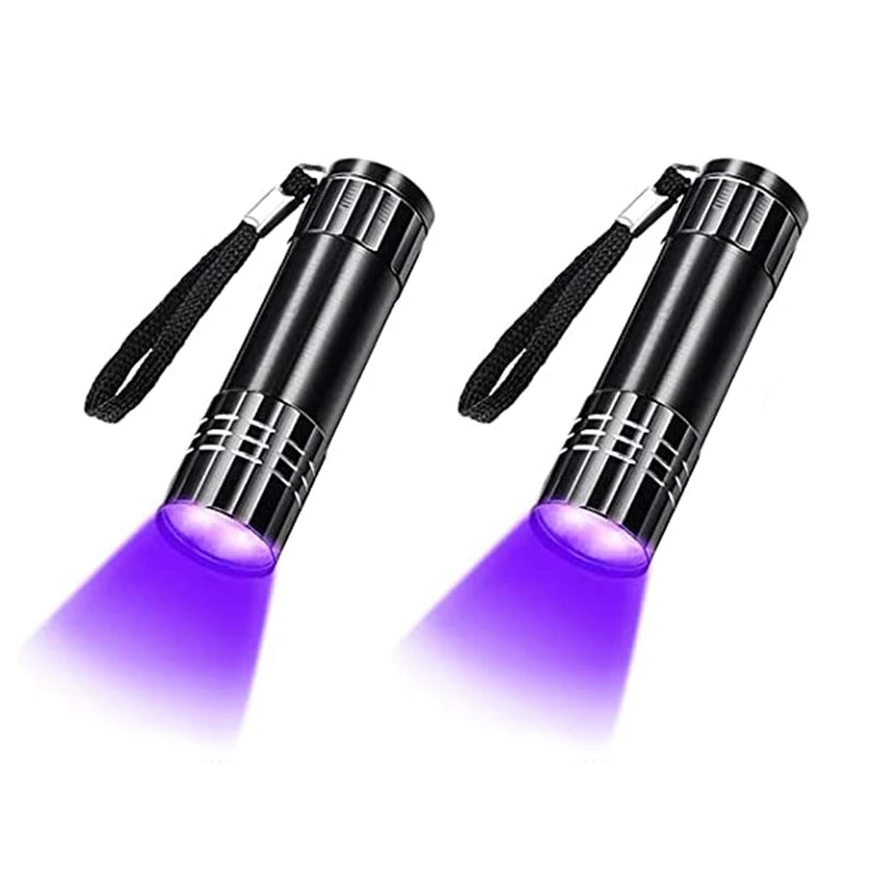 Mini UV Flashlight Ultraviolet Lamp 395-400nm Black Light Flashlights UV Torch UV Light Detector for Pet Urine Stain Dry Stain
