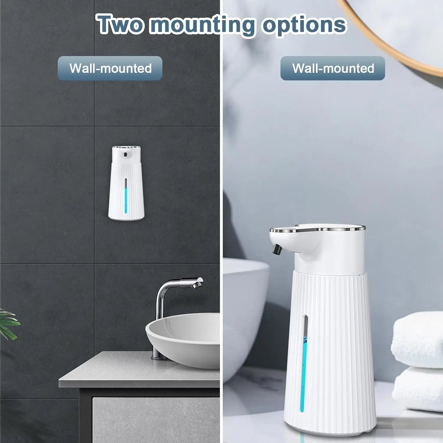 400ML Light Display Wall-Mounted Desktop Infrared Automatic Smart Sensor Soap Dispenser Hand Dish Sanitizer Pump Washing Machine