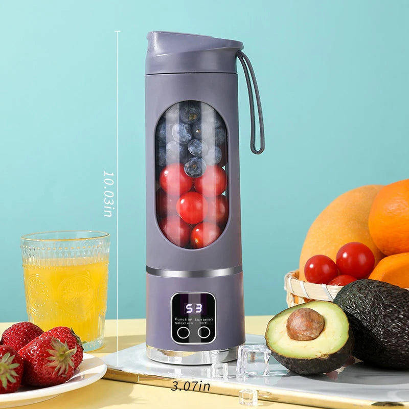 New Mini Home Portable USB Charging Blender, Lce Grinder, Smoothie Juice Cup, Crushed Ice Electric Juicer, High-Power Motor 450M