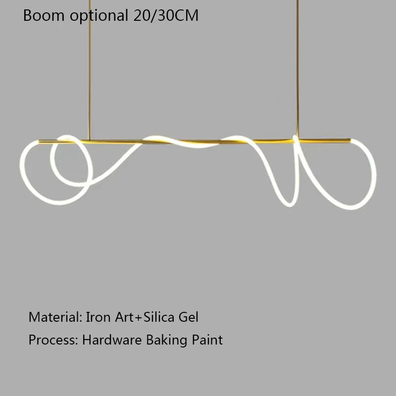 LED Long Pendant Light, Dining Room Pendant Light, Modern Style Pendant Light, Ceiling Linear Light, Living Room Light 200CM